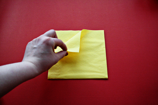 napkin step making napkin