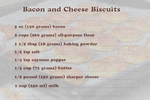 bacon and cheese biscuits recipe with step by step pictures